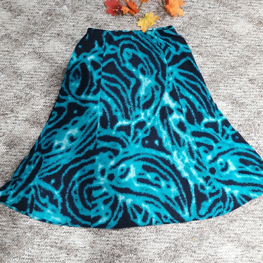 Jones New York Green Skirt S Elastic Waist